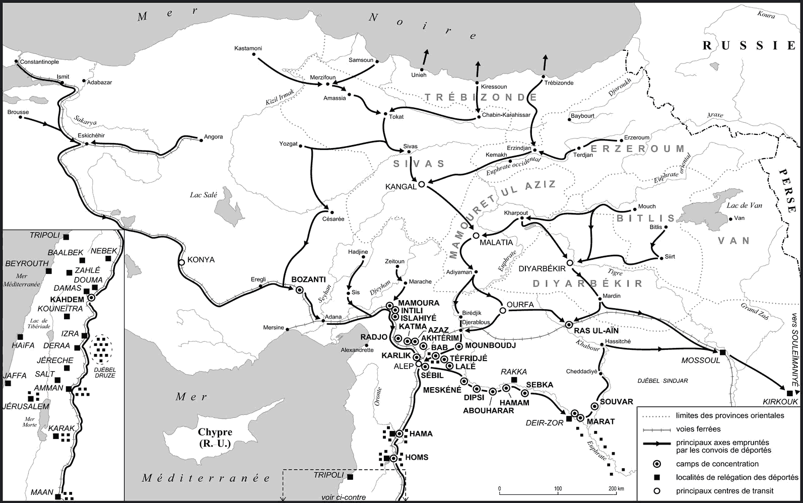 Карта армении в 1915 году